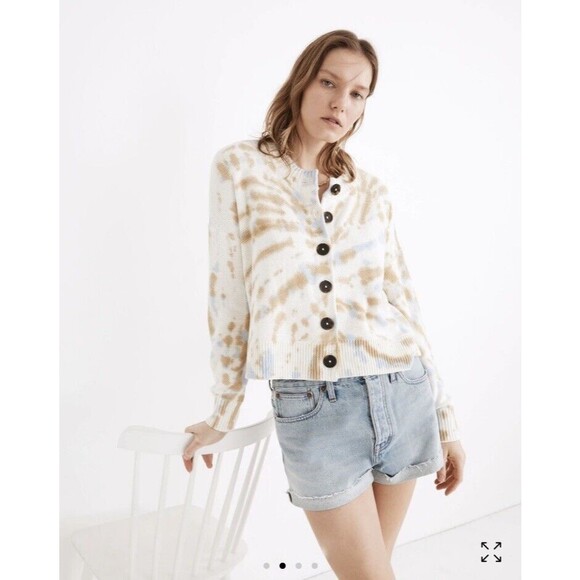 Madewell Tie-Dye Broadway Cardigan Sweater Size‎ XXS Buttons Oversized - Picture 1 of 5